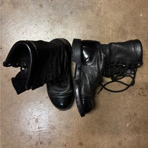 Black Leather Men's Boots